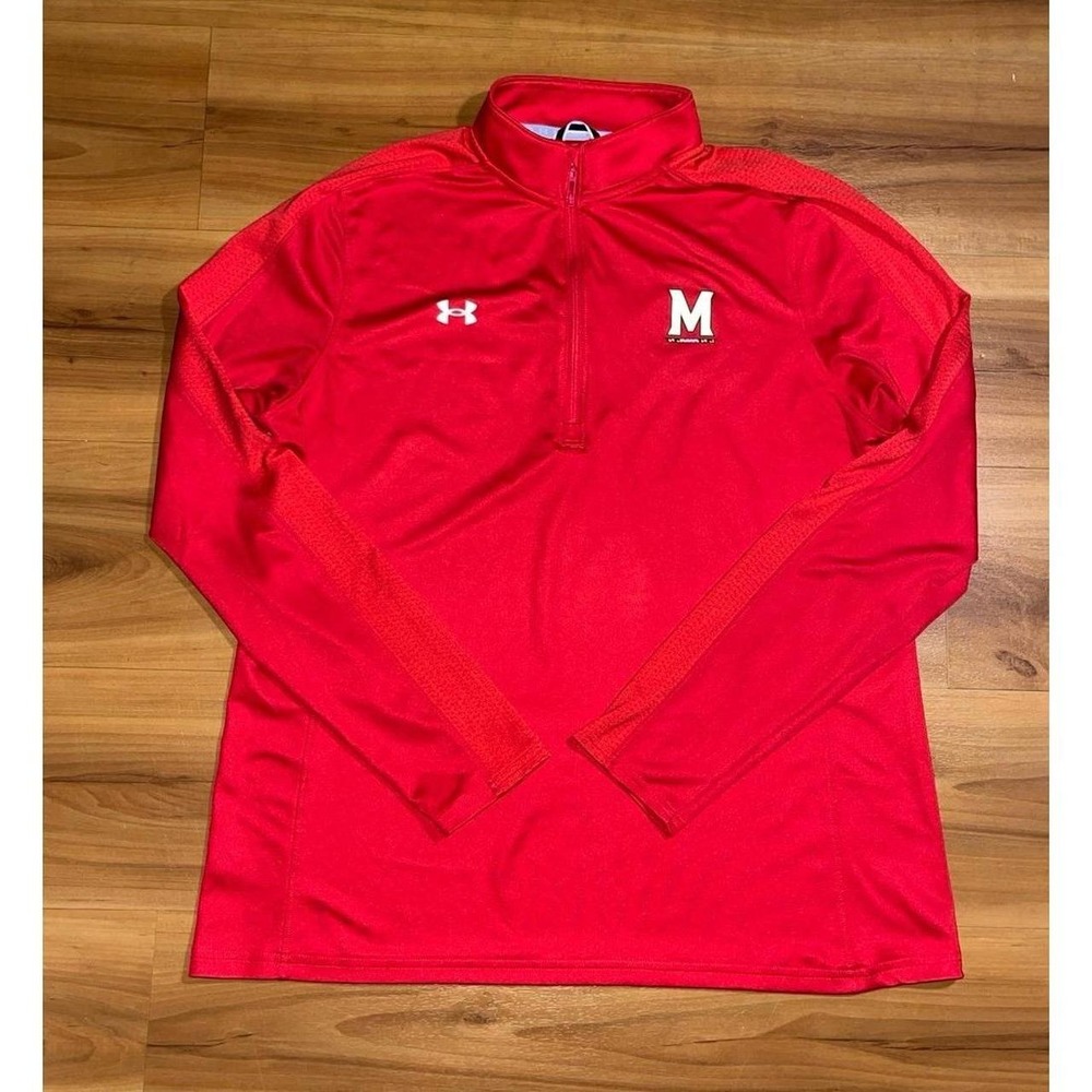 Under Armour Maryland Terrapins Quarter Zip Lightweight Shirt Jacket Pullover